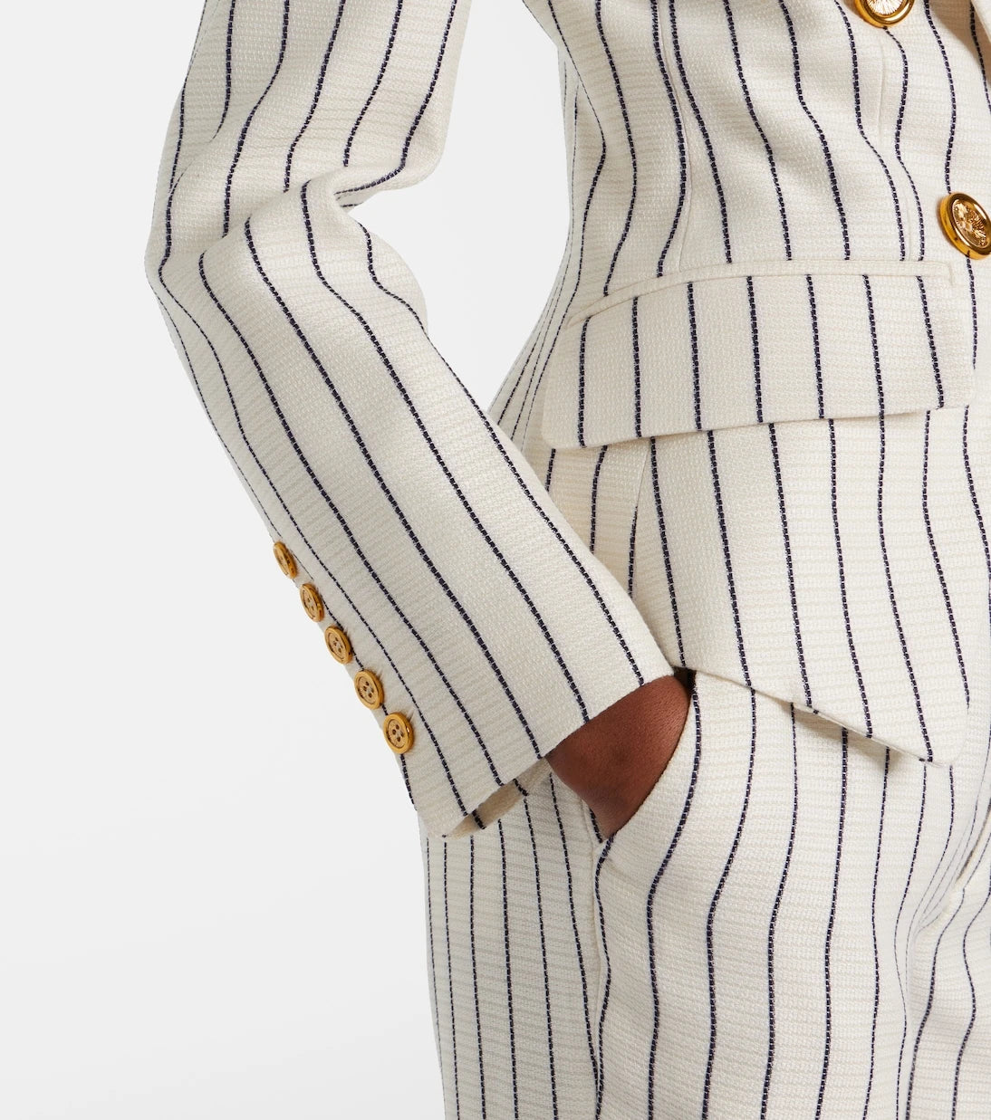 Balmain - Pinstripe double-breasted blazer