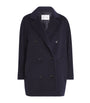 Max Mara Blue Wool-Cashmere Short 101801 Icon Coat