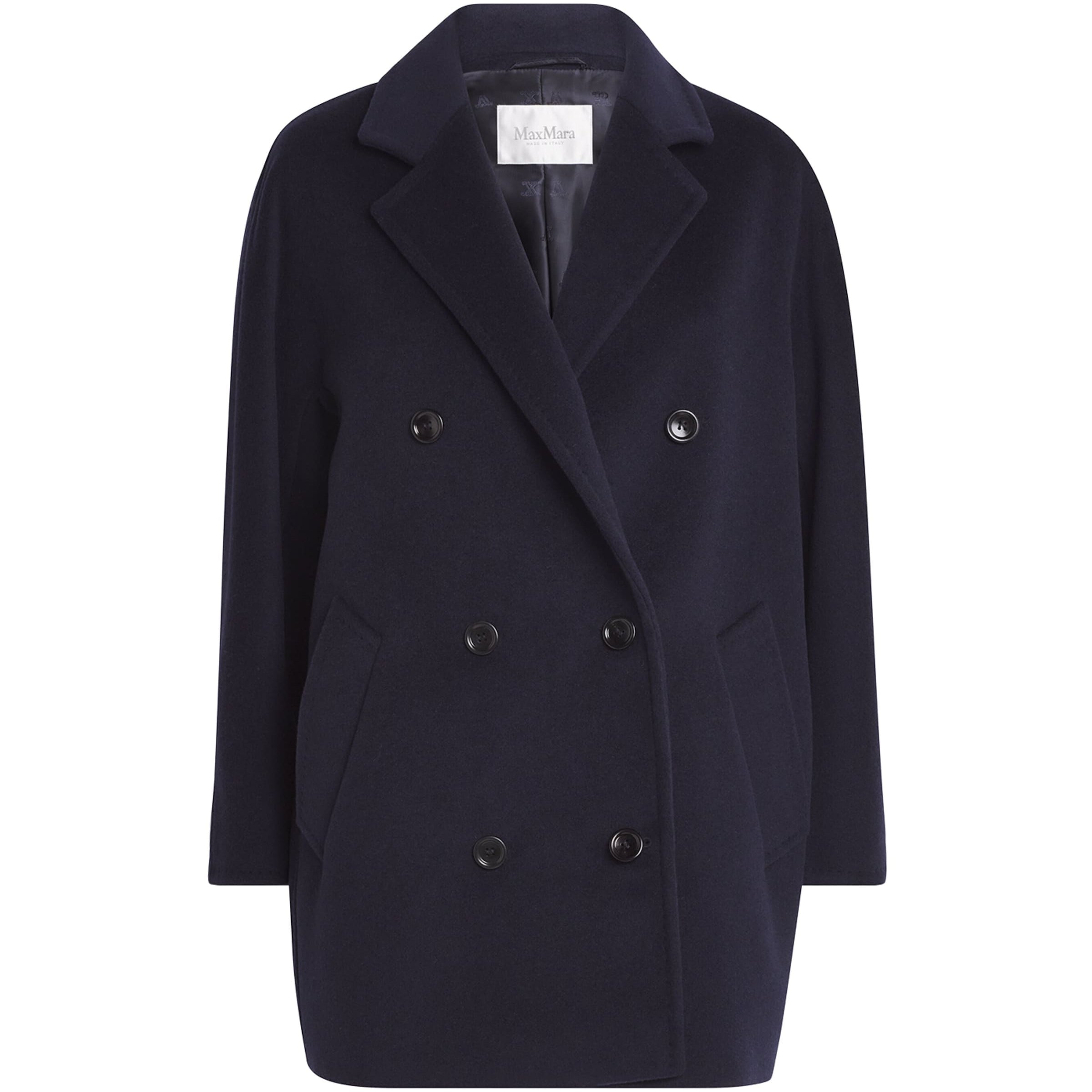 Max Mara Blue Wool-Cashmere Short 101801 Icon Coat