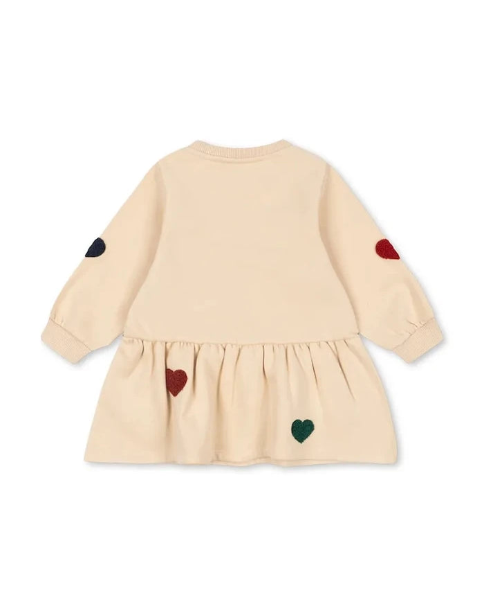 Konges Sløjd pamuklu kloş elbise LOU TERRY SWEAT DRESS OCS