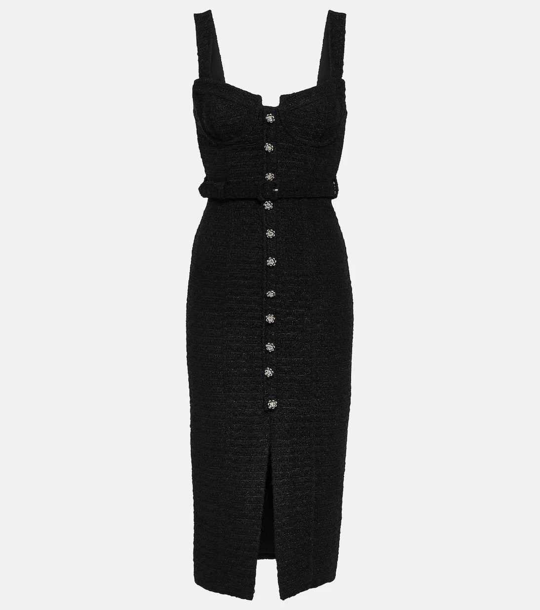 Self-Portrait - Bouclé midi dress