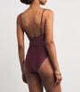Simkhai Burgundy Underwired Belted Noa Swimsuit