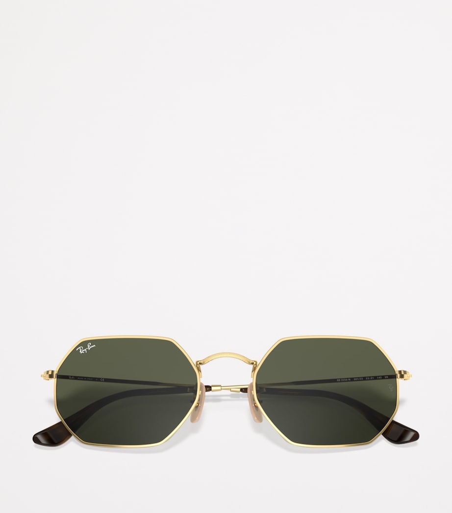 Ray-Ban Gold RB3556N Octagonal Classic Sunglasses