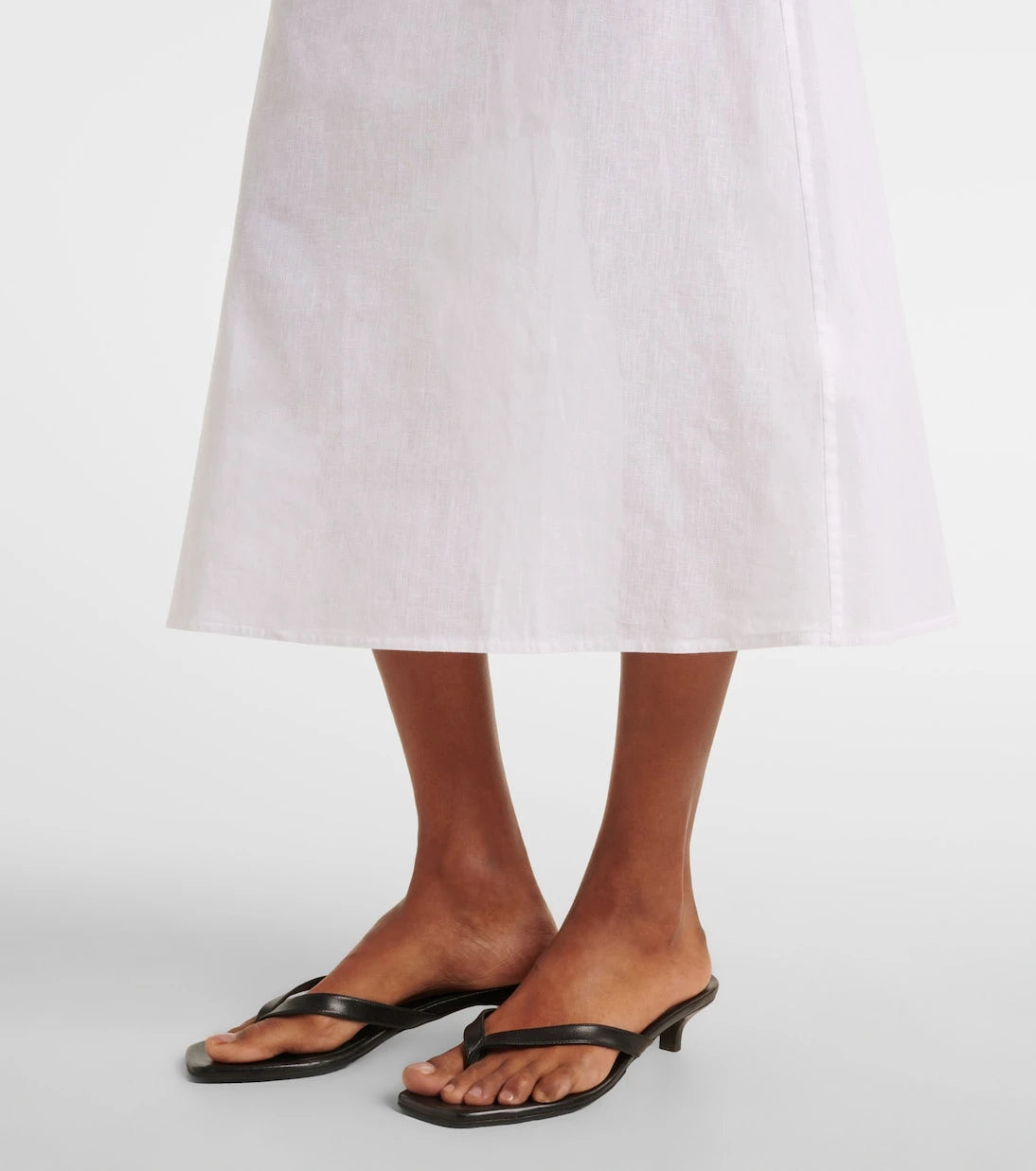 Toteme - Cotton and linen midi skirt