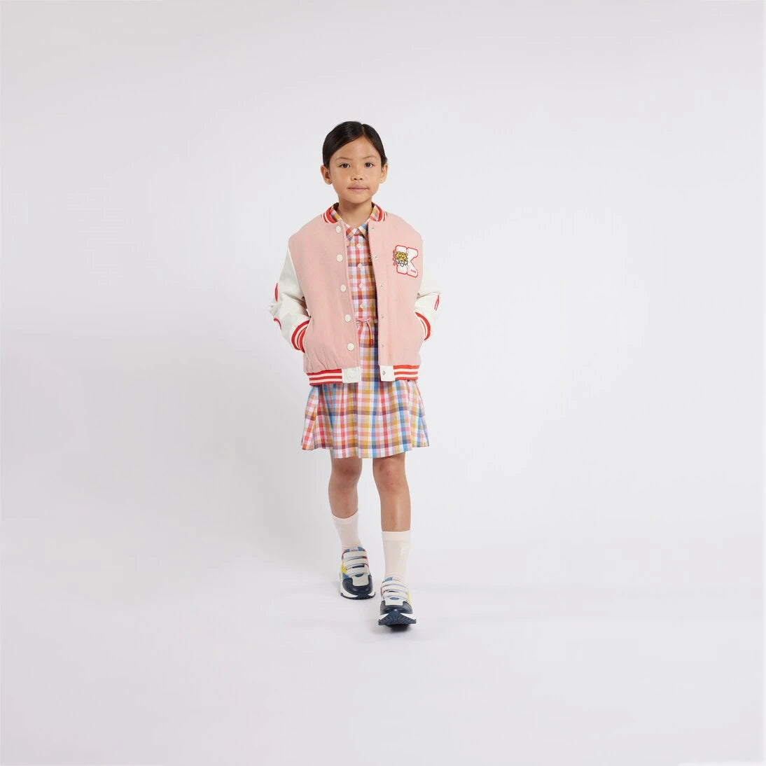 Kenzo Kids - Appliqué embroidered varsity jacket