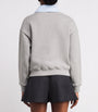 Claudie Pierlot Grey Scarf-Collar Logo Sweatshirt
