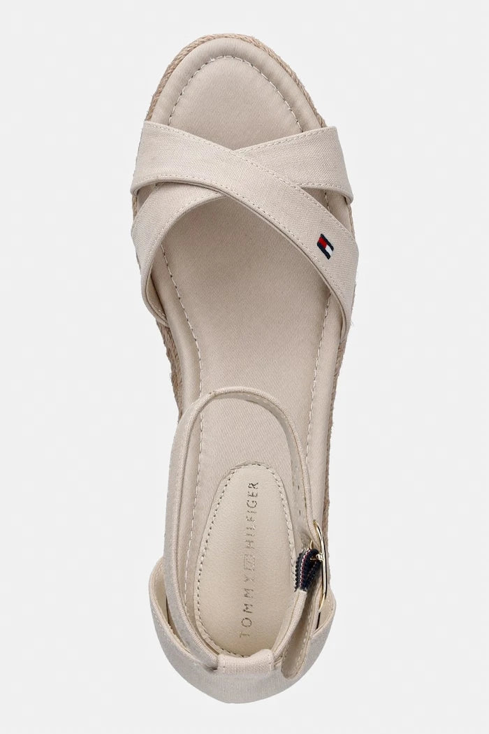 Tommy Hilfiger MID WEDGE ESPAD X CROSS Dolgu Topuk Sandalet