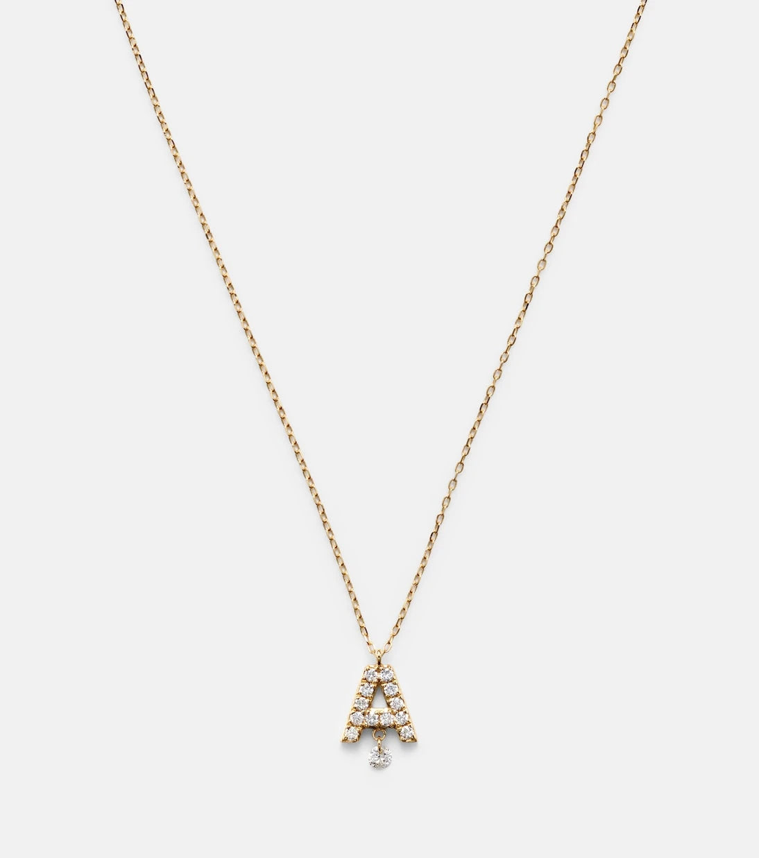 Persée - Alphabet A 18kt gold necklace with diamonds