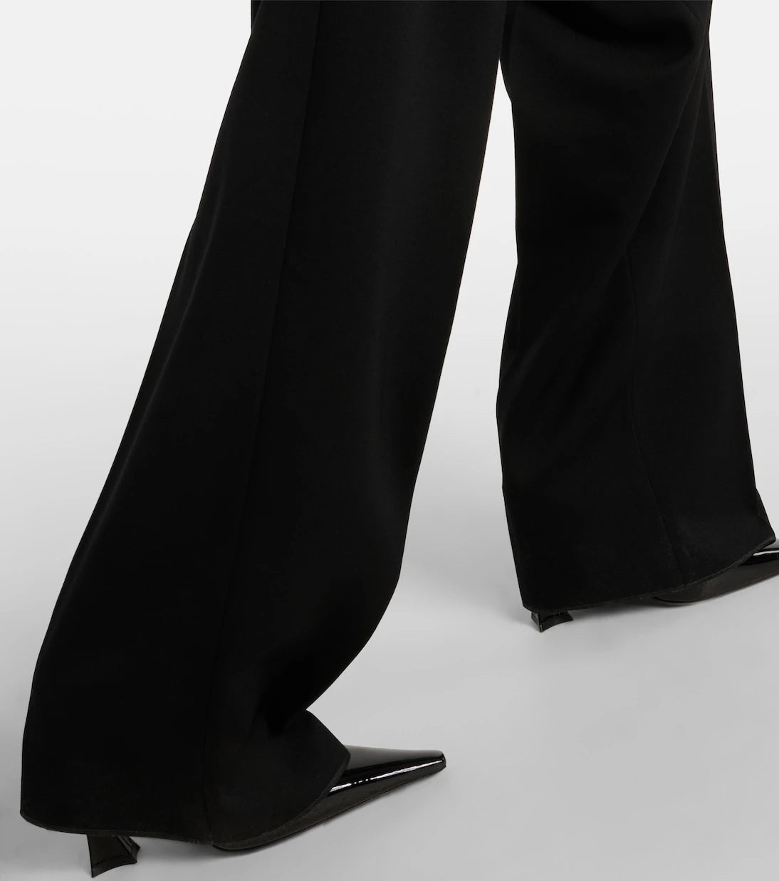Saint Laurent - High-rise wool wide-leg pants