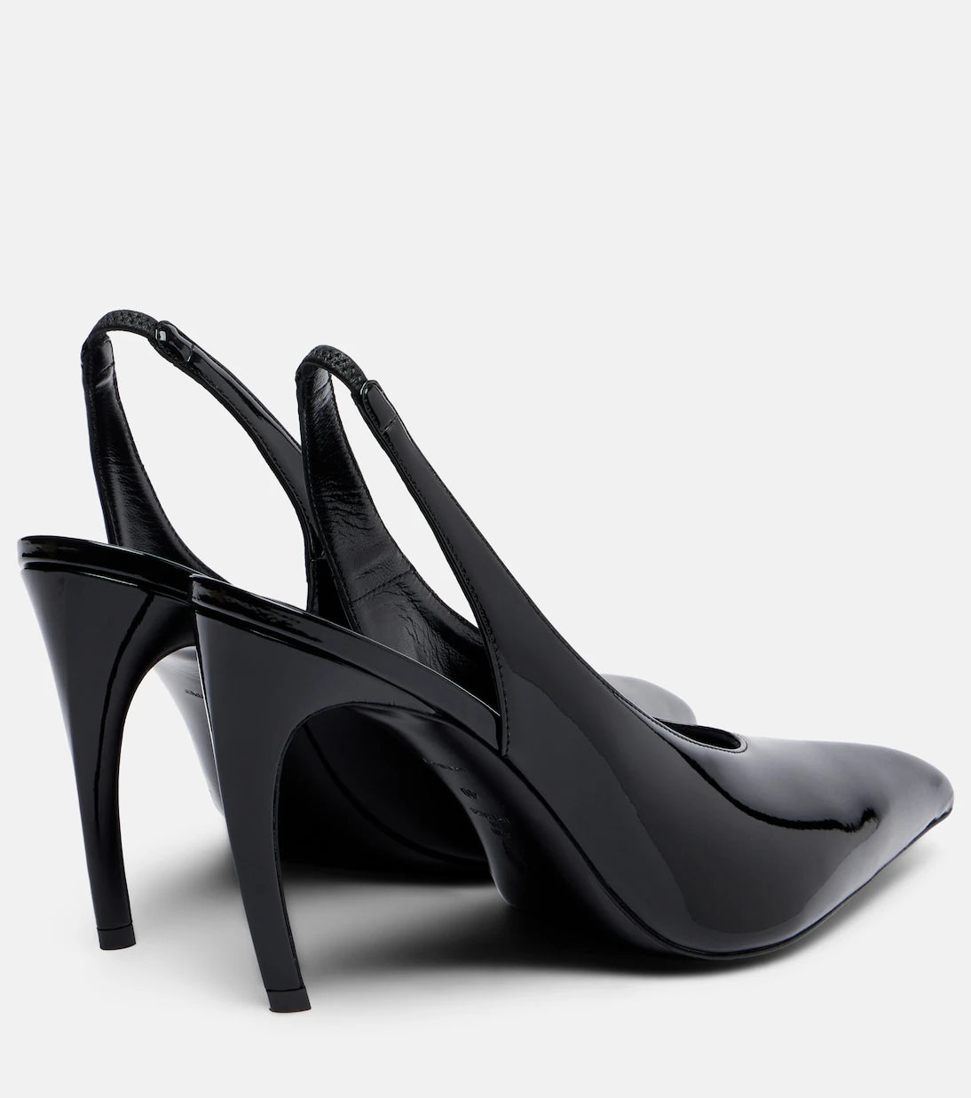 The Attico - Viper leather slingback pumps