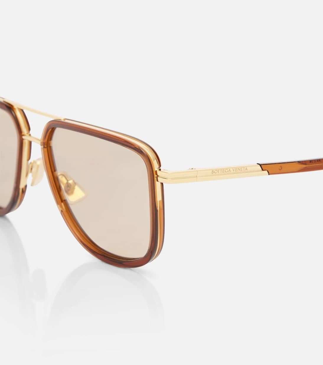 Bottega Veneta - Metal Combi aviator sunglasses