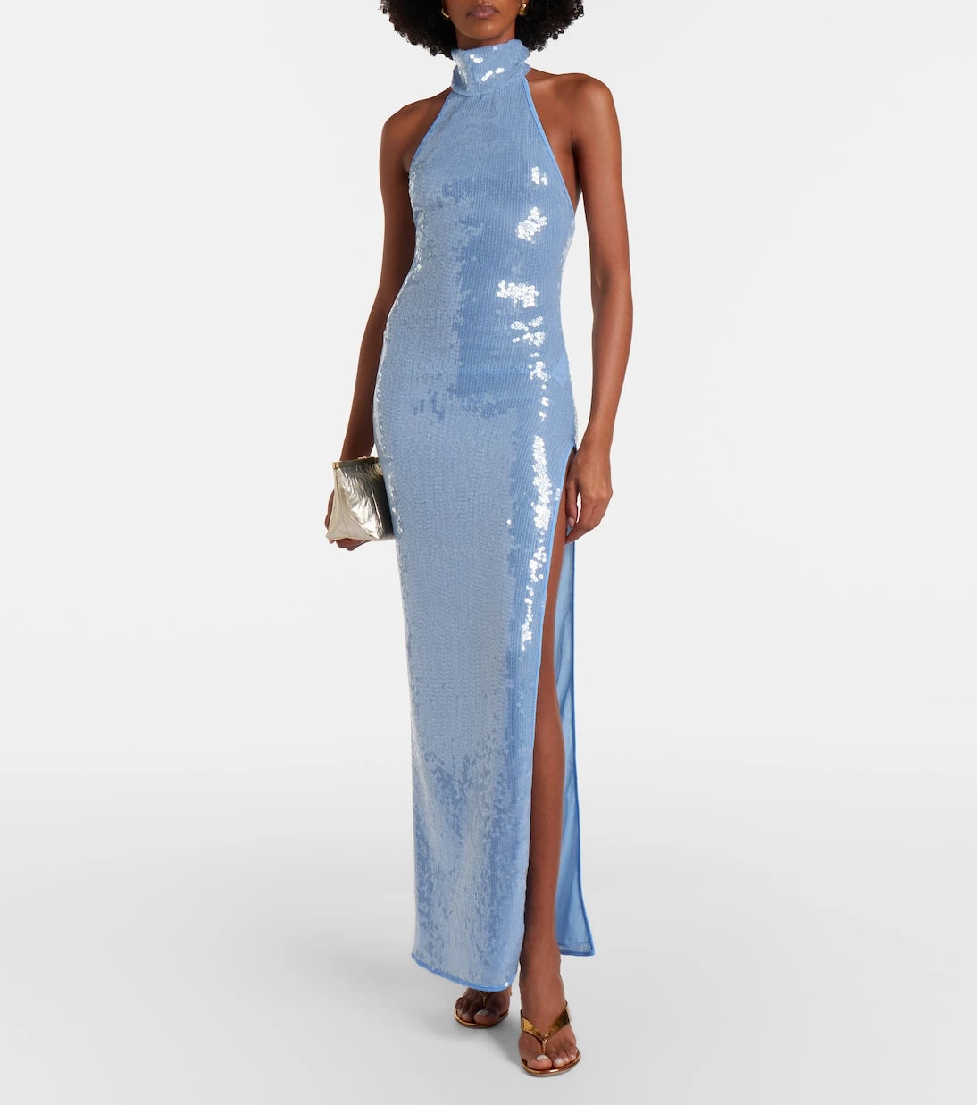 Oséree - Sequined halterneck maxi dress