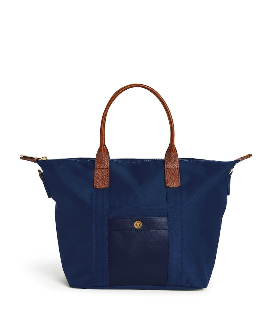 Harrods Navy Grab Nylon Tote Bag