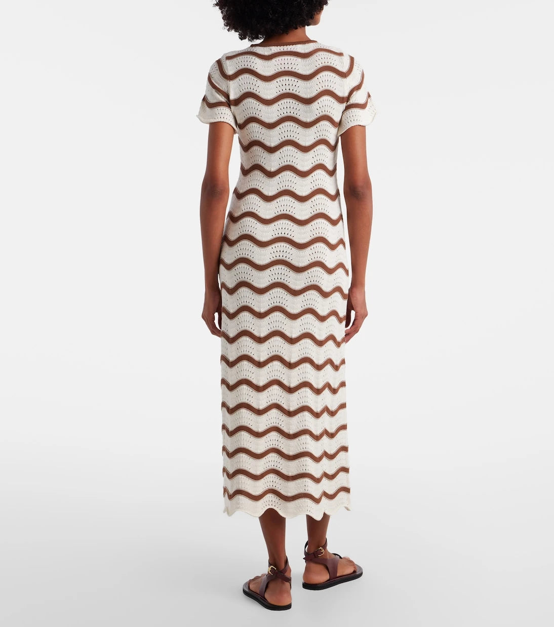 La DoubleJ - Swing crochet cotton midi dress