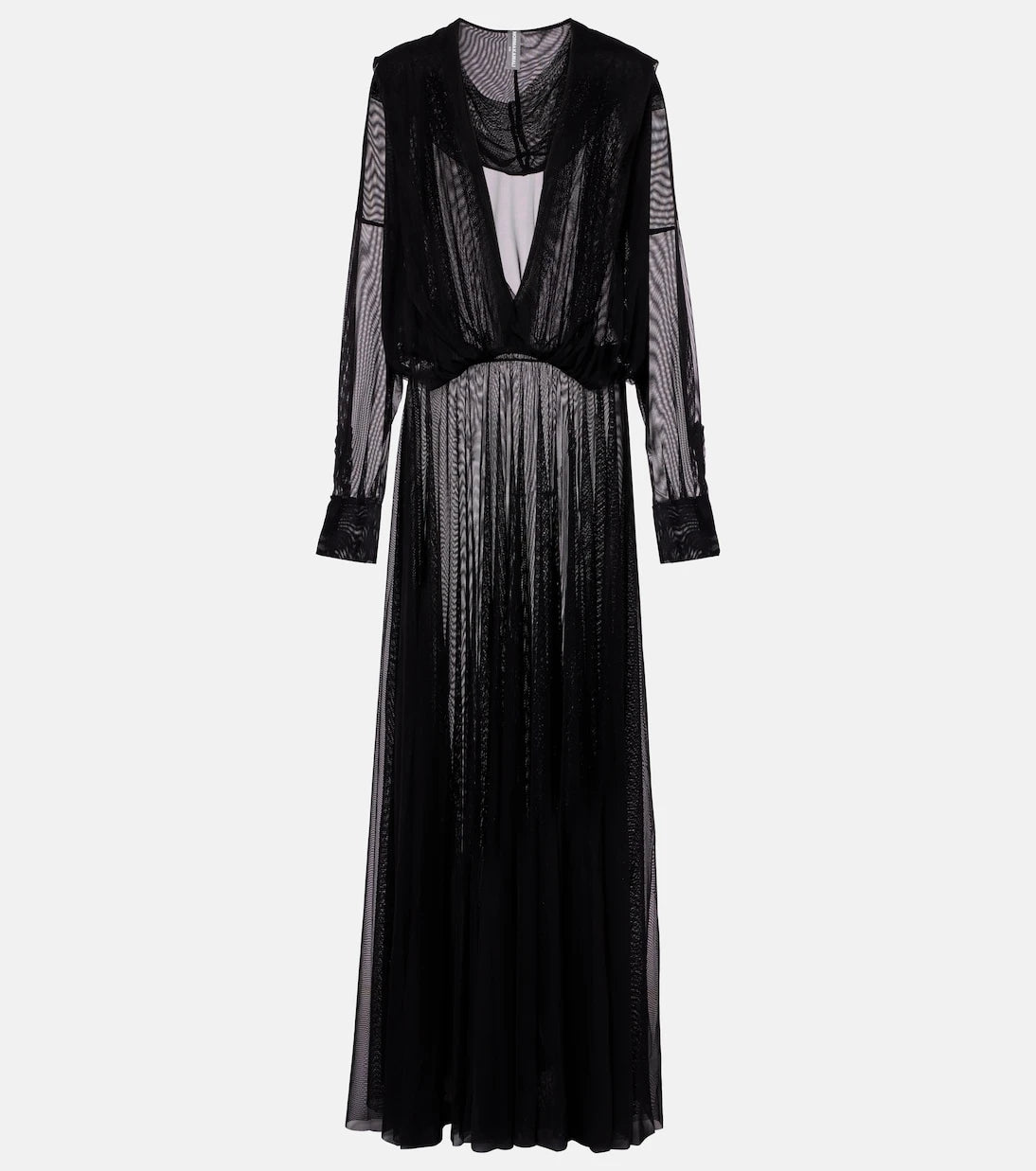 Norma Kamali - Hooded sheer maxi dress