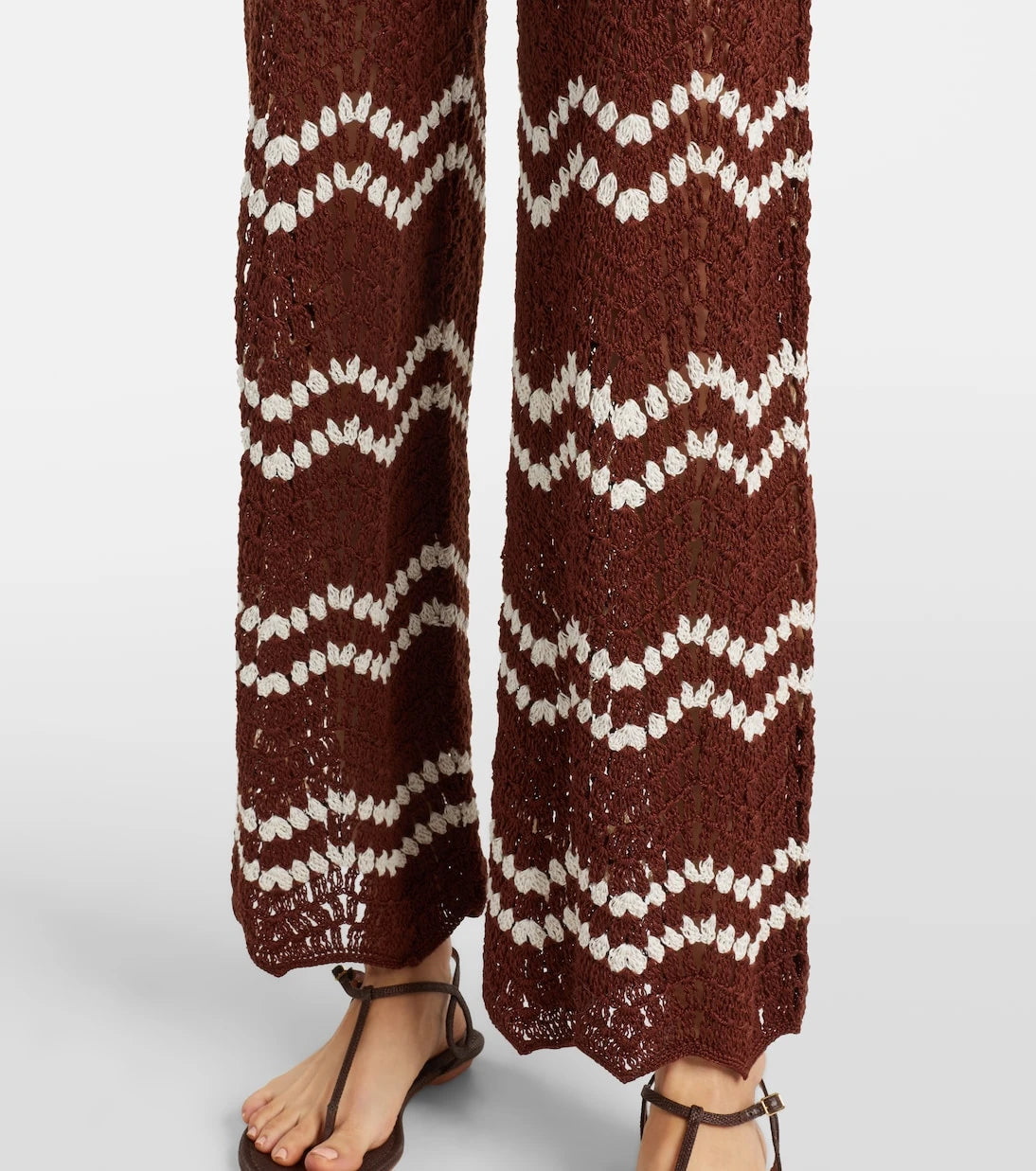 Anna Kosturova - Crochet cotton straight pants