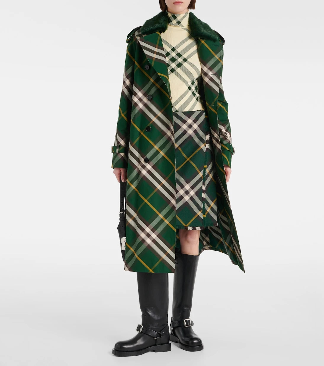 Burberry - Burberry Check turtleneck sweater