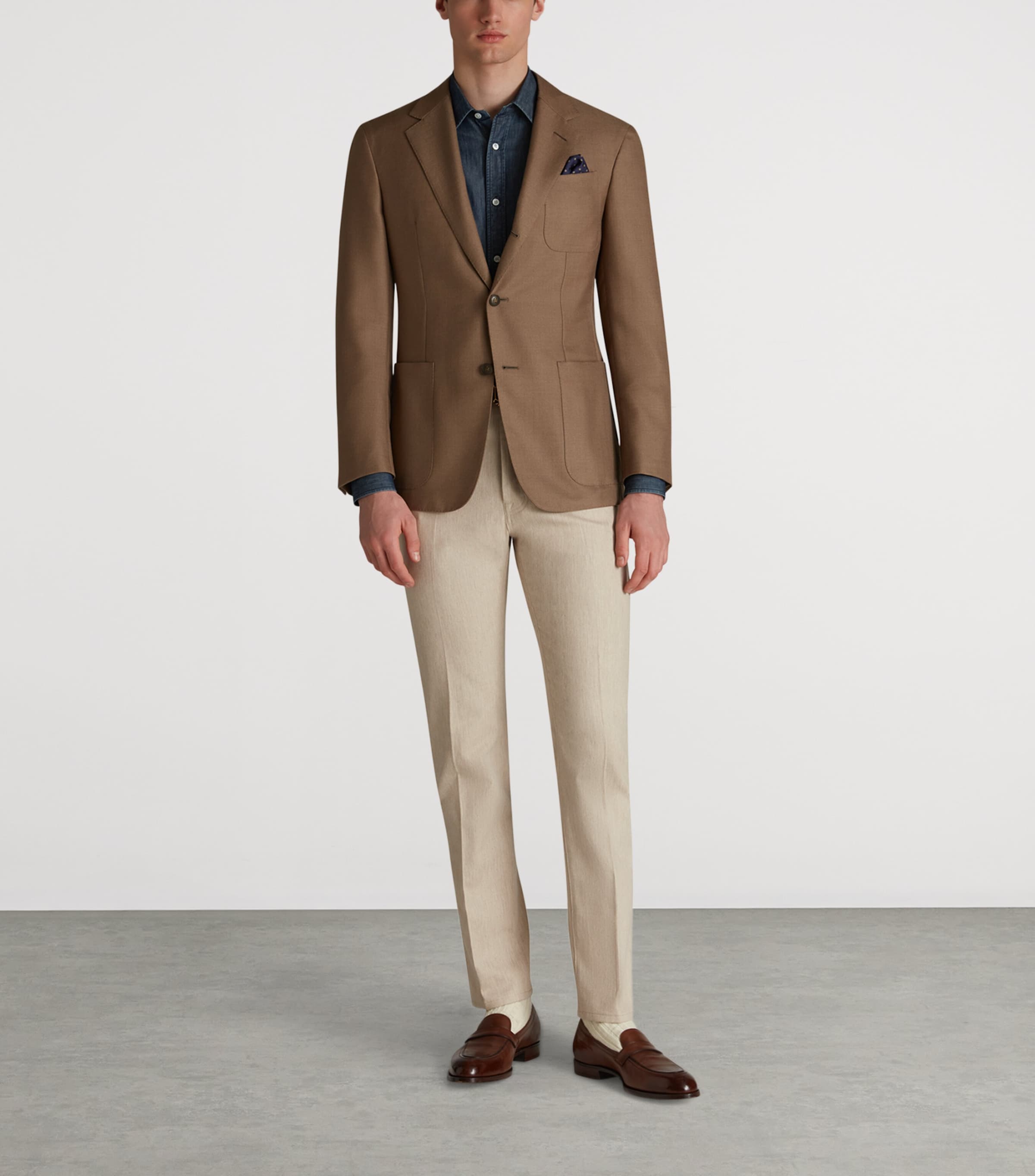 Dunhill Brown Cashmere-Mohair-Silk Cavendish Blazer