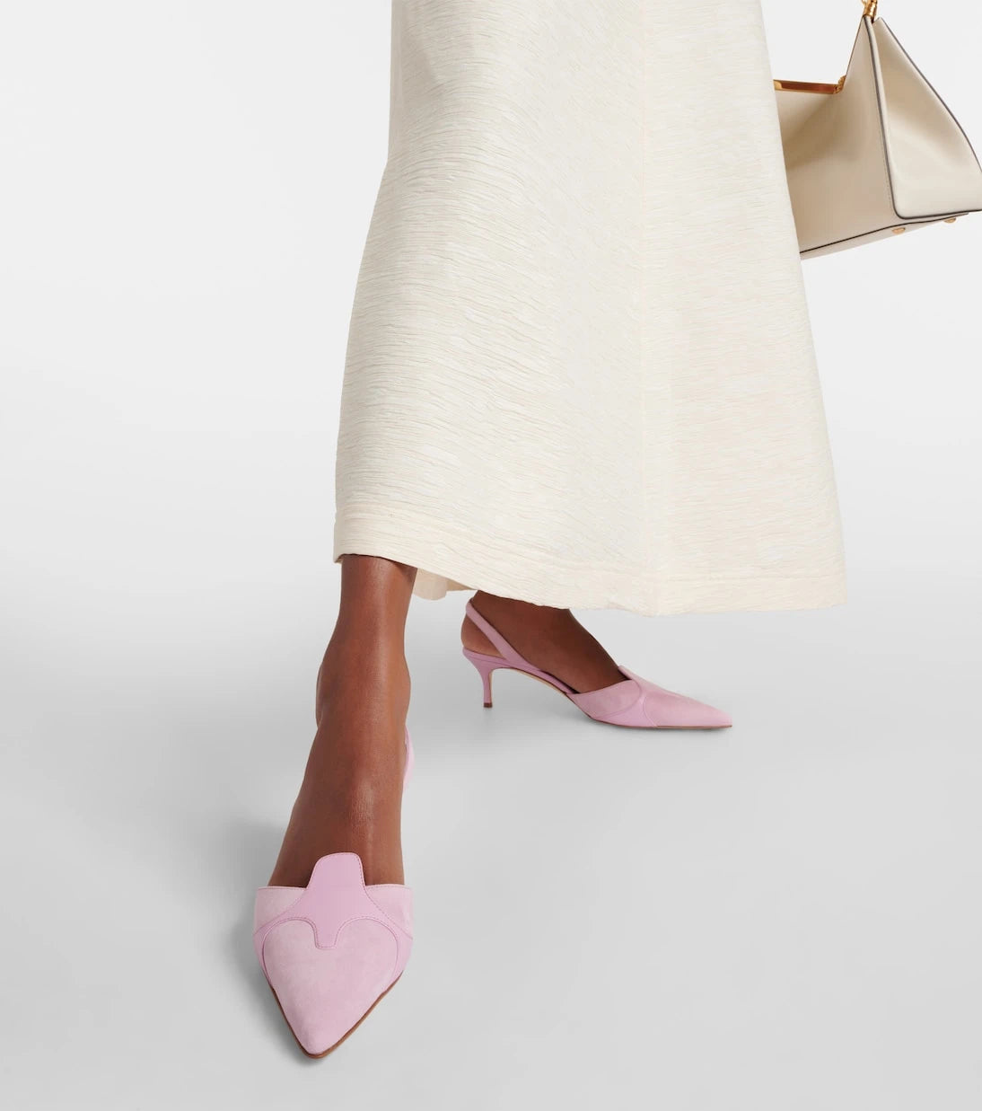 Manolo Blahnik - Poligleto 50 suede slingback pumps