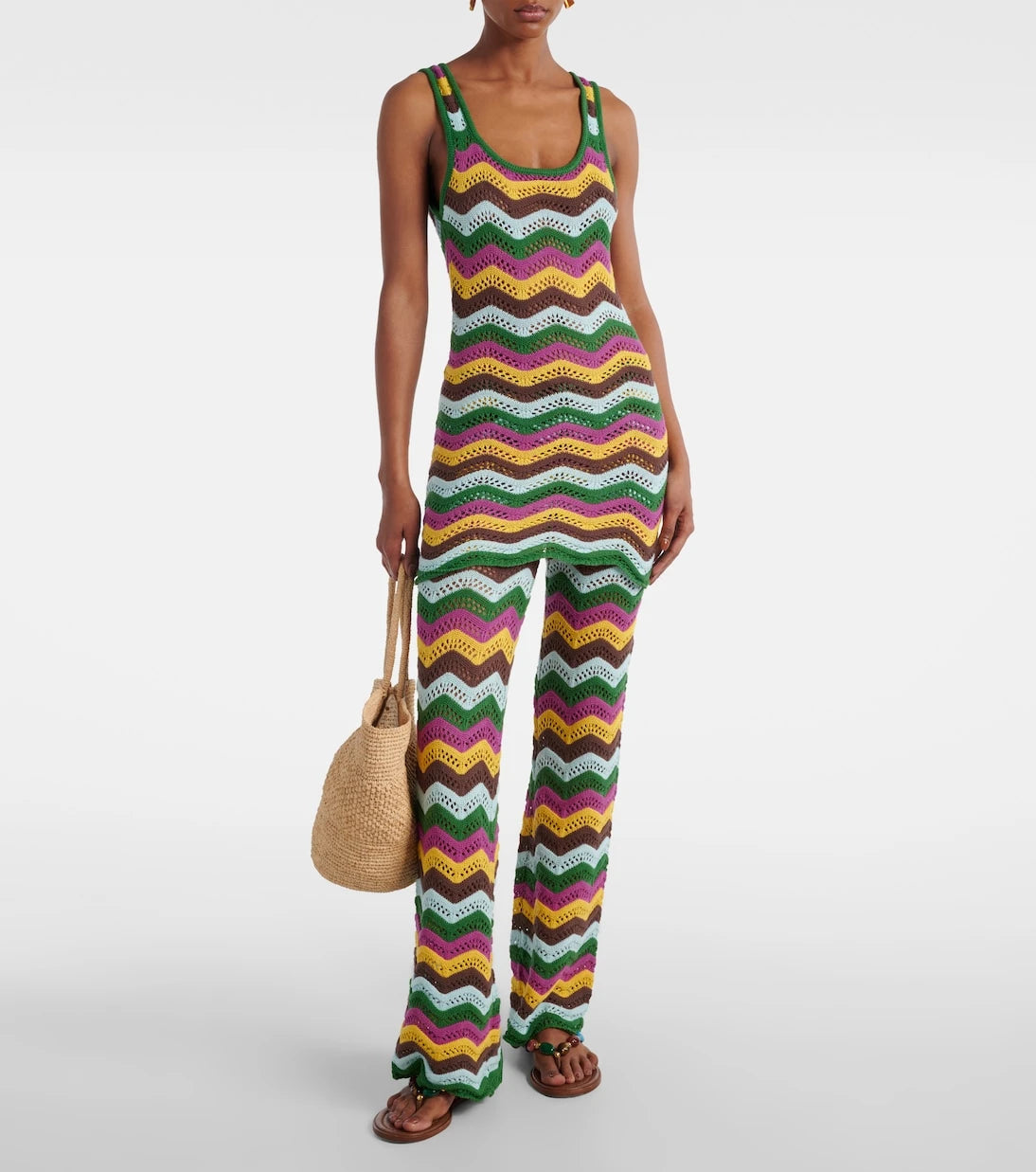 Bananhot - Lindsay striped crochet minidress