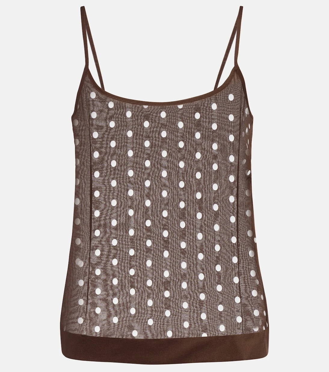 Dries Van Noten - سترة بلا أكمام من مزيج الحرير بنقشة نقاط البولكا