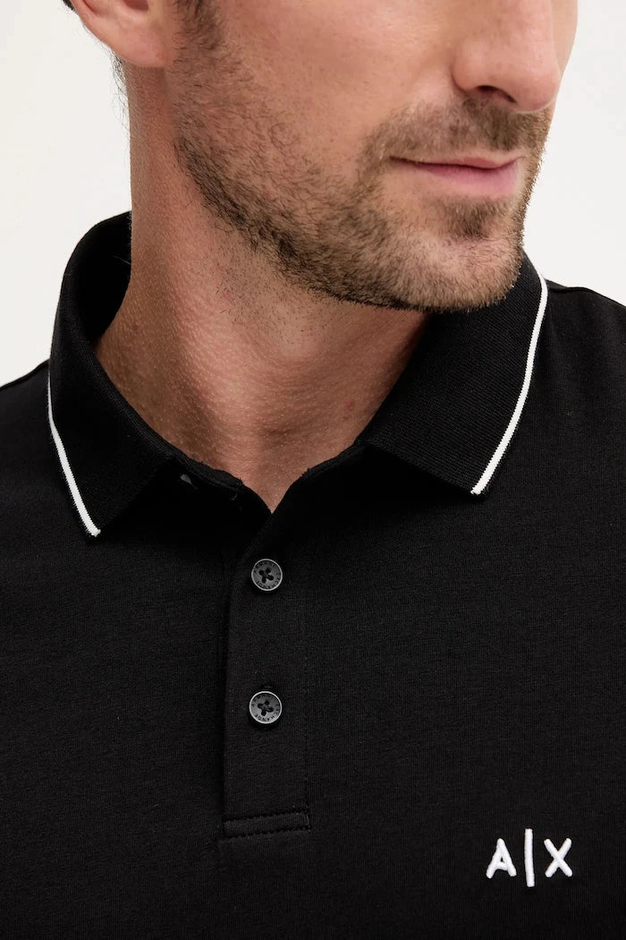 Тениска с яка Armani Exchange