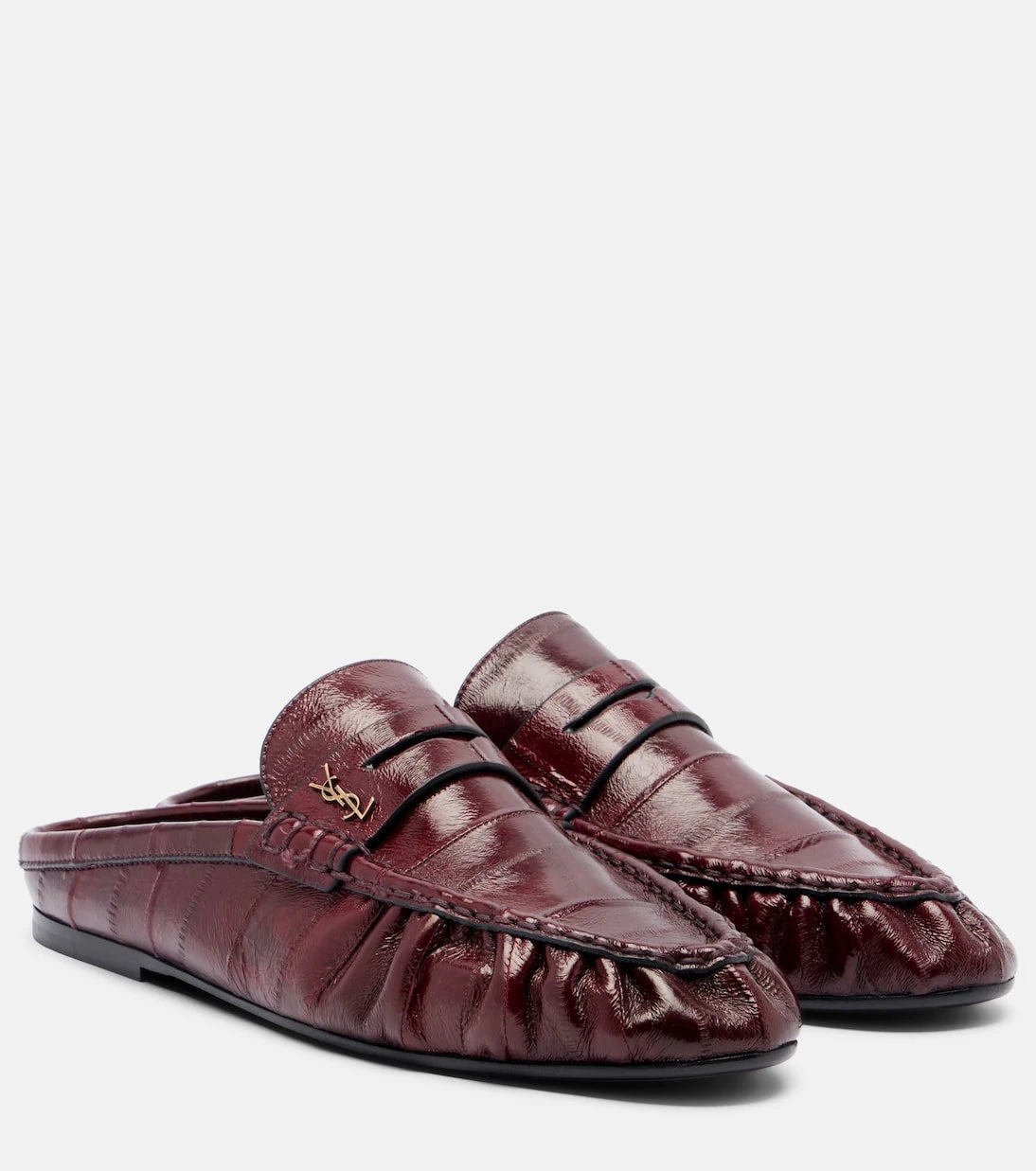 Saint Laurent - Le Loafer eel leather mules