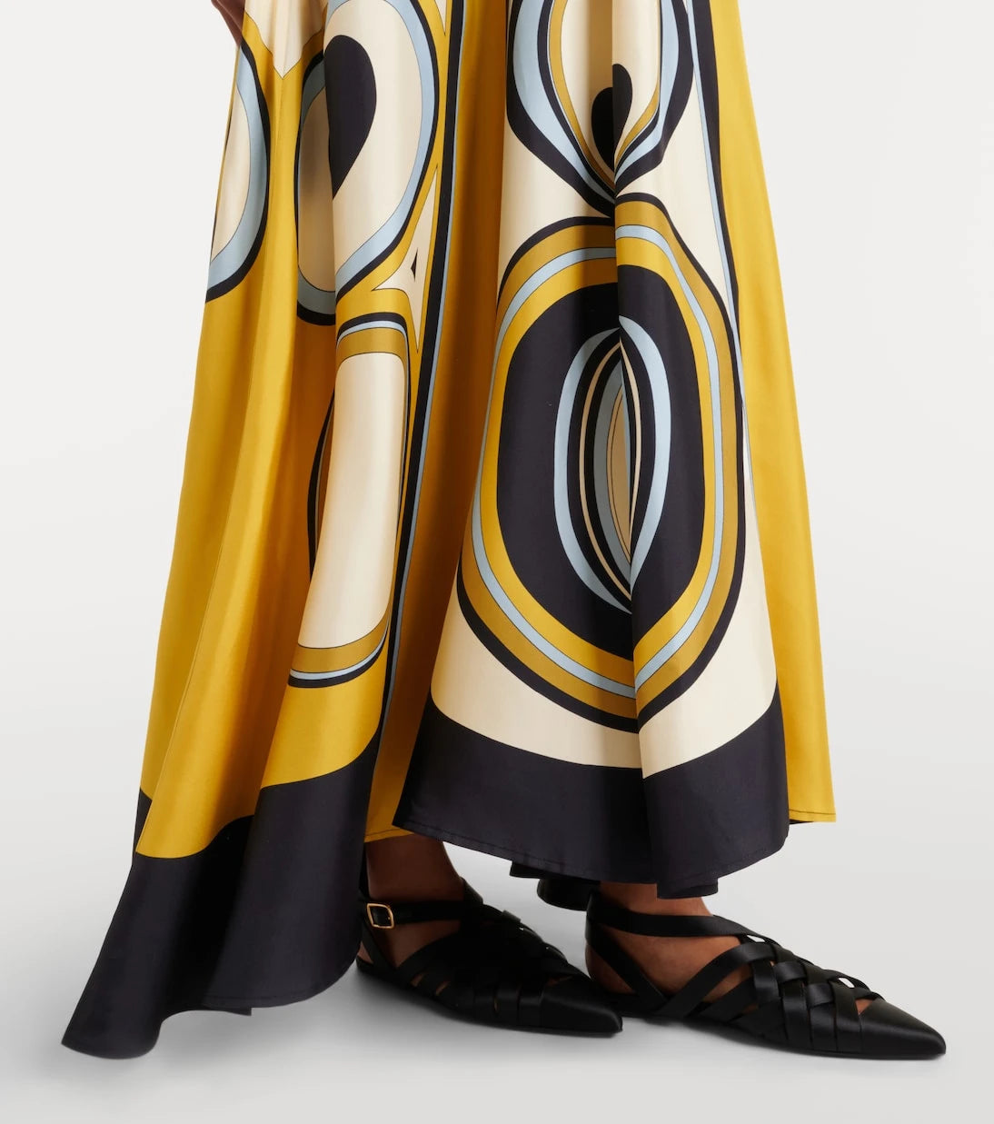 La DoubleJ - Magnifico printed silk twill maxi dress