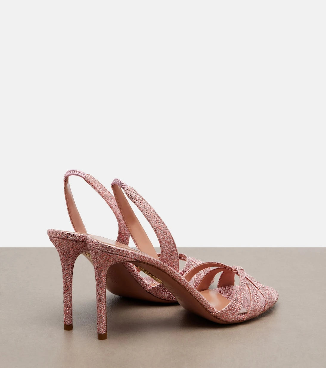 Aquazzura - Tati canvas slingback sandals
