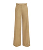 Cotton Wide-Leg Trousers