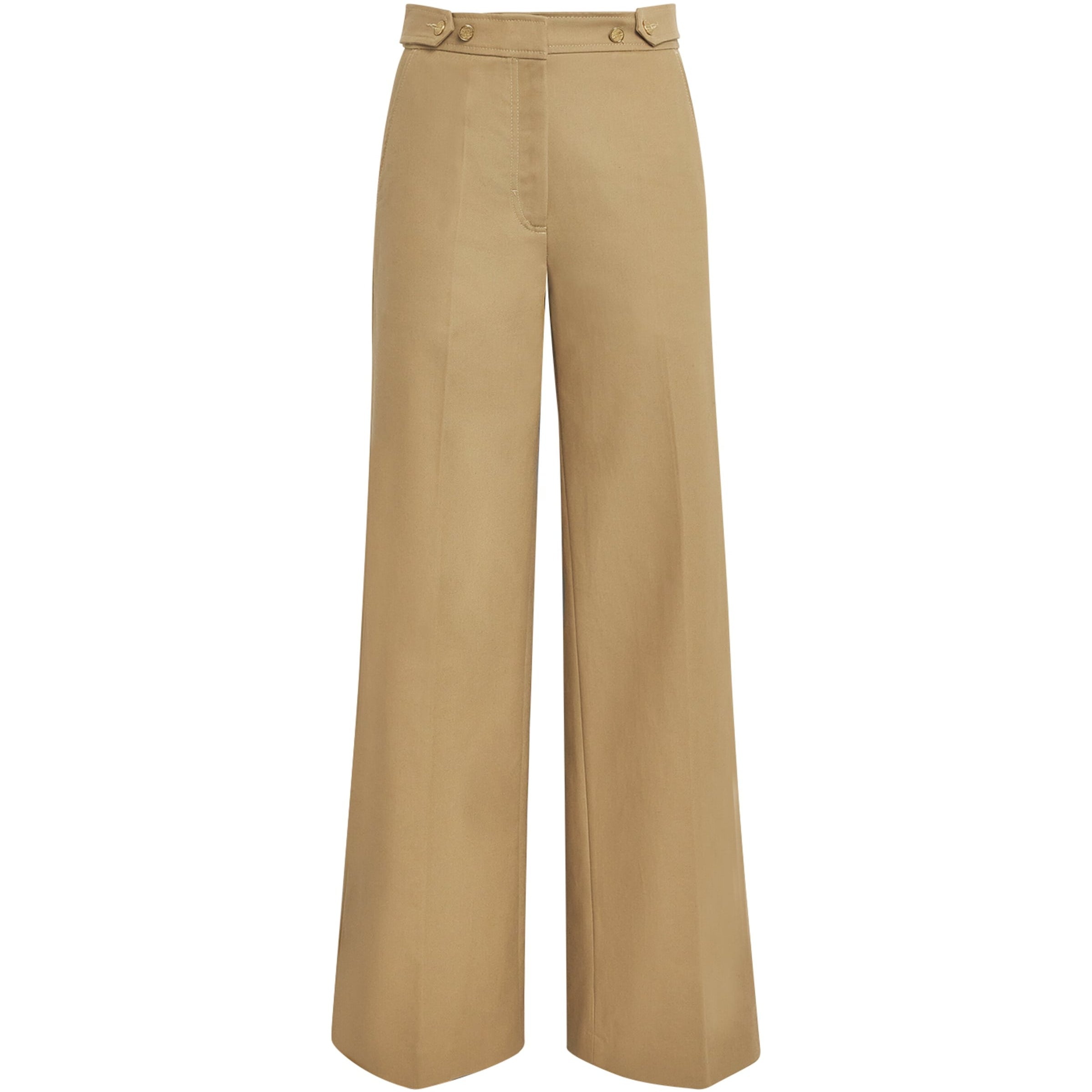 Cotton Wide-Leg Trousers