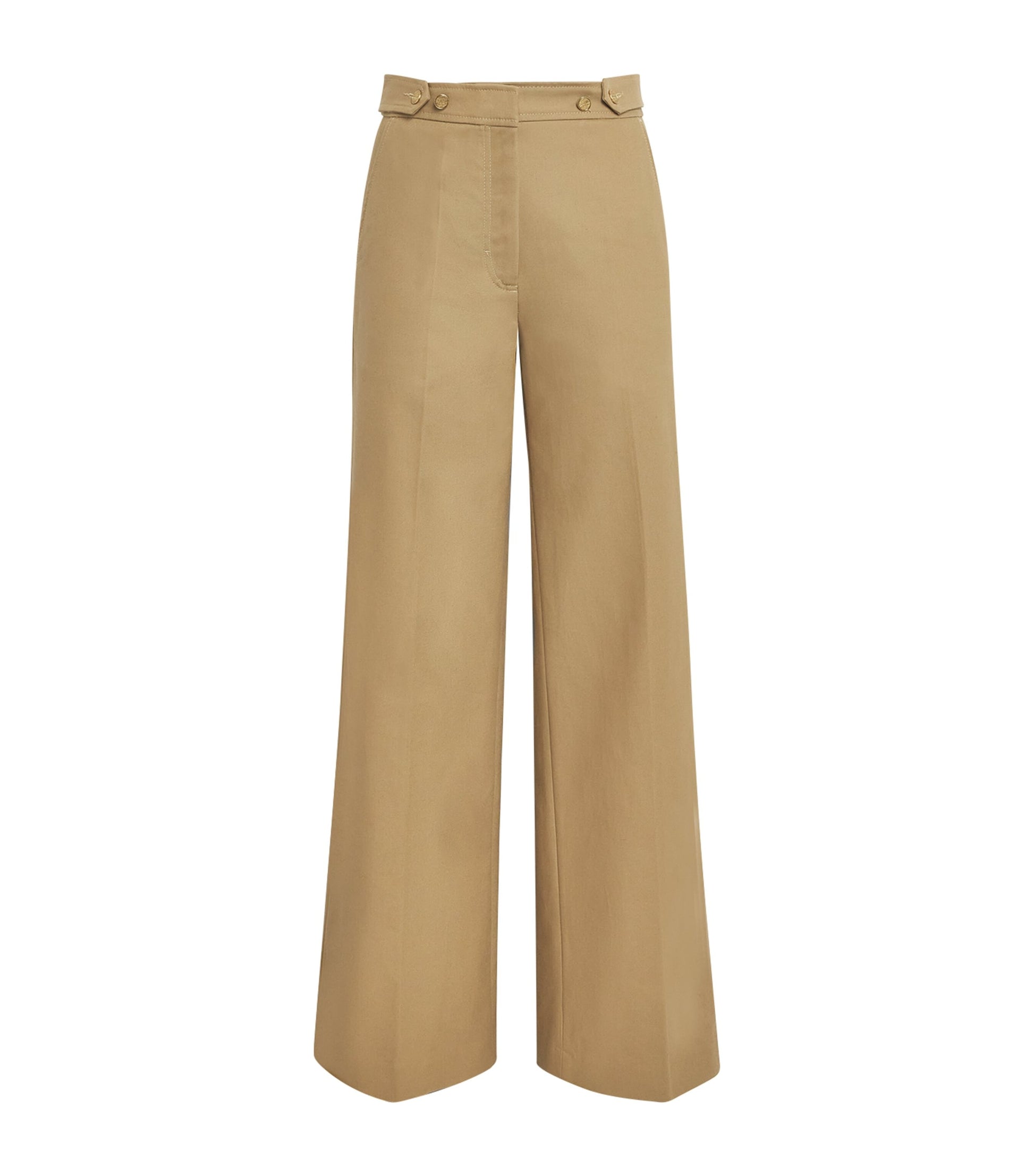 Cotton Wide-Leg Trousers