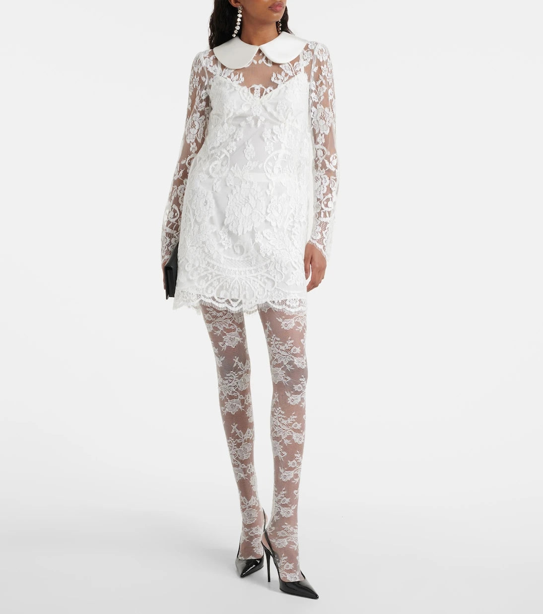 Dolce&Gabbana - Lace and satin minidress