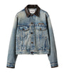 Turquoise Denim Blouson Jacket