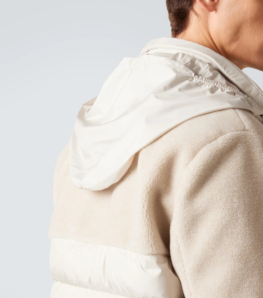Moncler - Mistral fleece-paneled down jacket