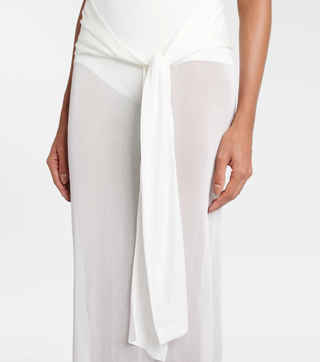 Jacquemus - La Robe Maille Nodo sheer gown