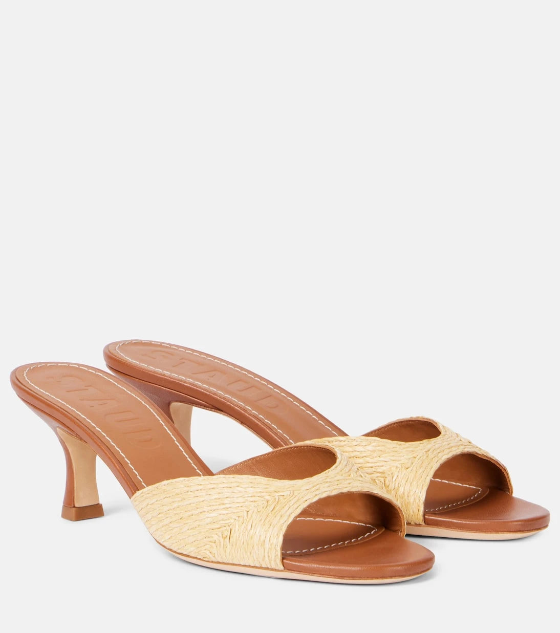 Staud - Brigitte 55 leather-lined mules