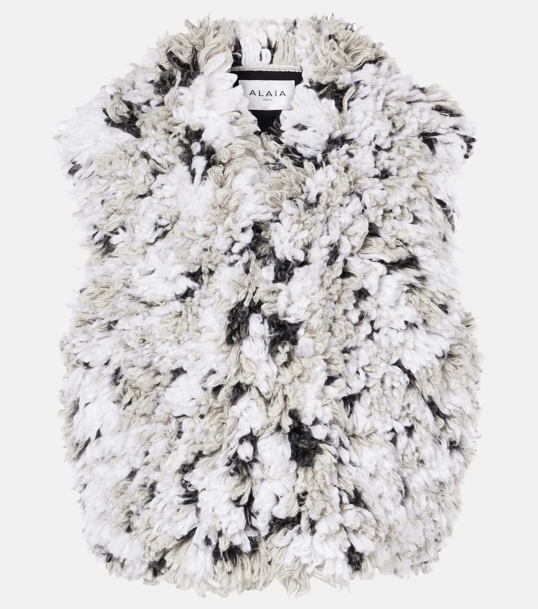 Alaïa - Lynx faux shearling jacquard vest