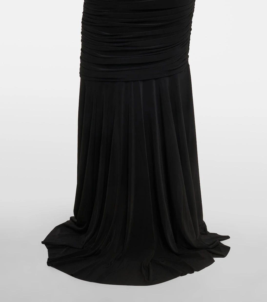 Norma Kamali - Off-shoulder ruched jersey gown