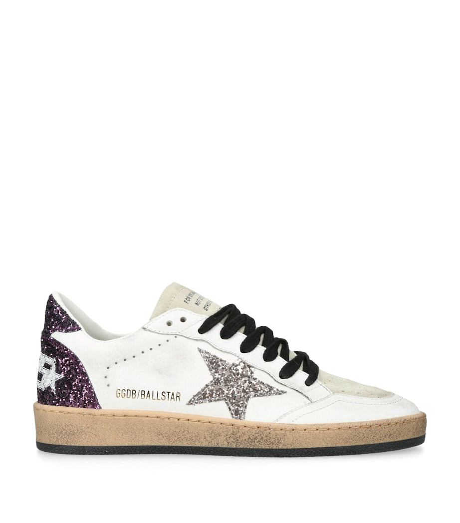 Golden Goose White Suede Ballstar Sneakers