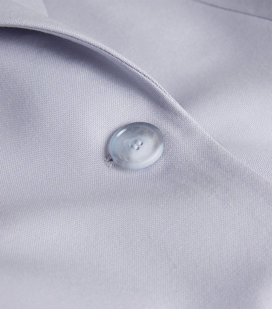 Blue Wool Single-Breasted Blazer