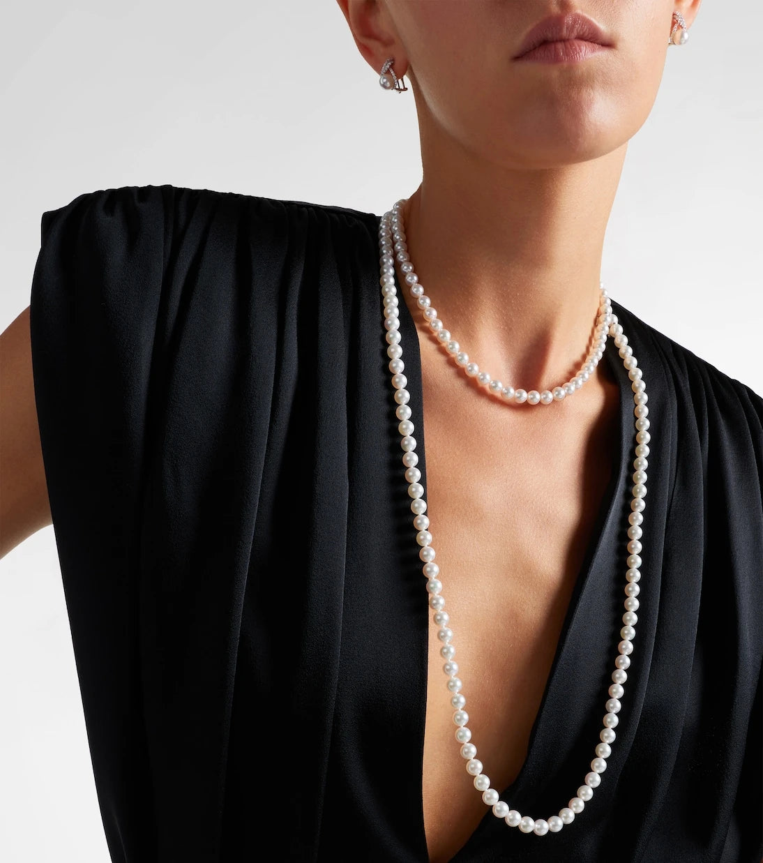 Mikimoto - 18kt white gold necklace with pearls