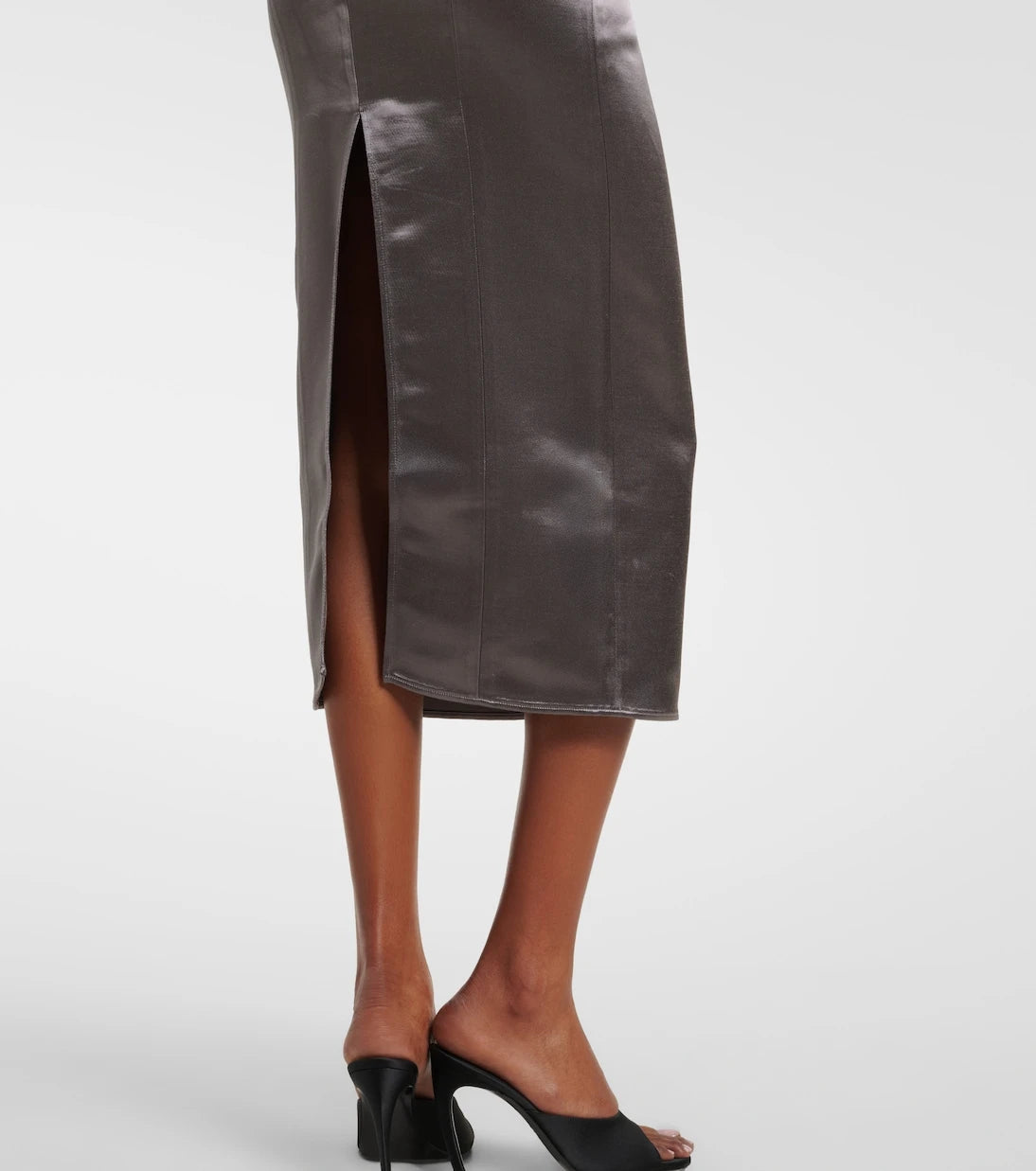 The Attico - Open-back satin midi dress