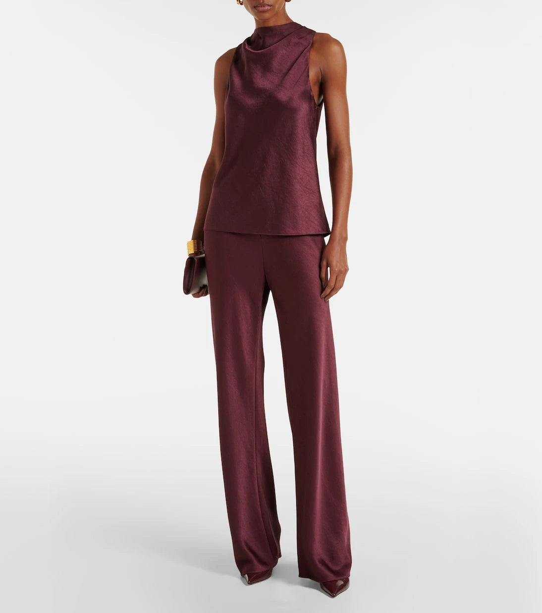 Vince - Draped satin top