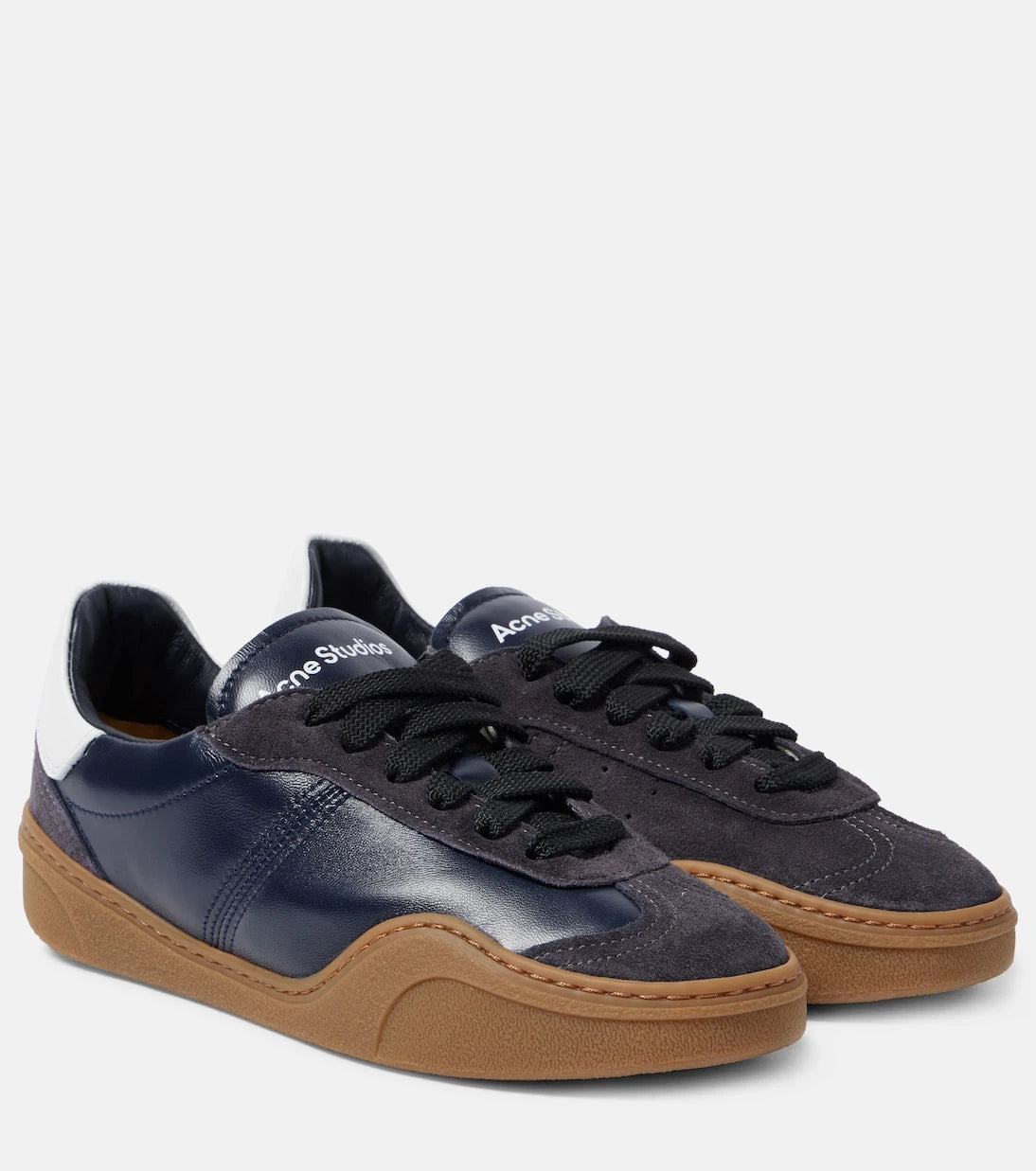 Acne Studios - Logo suede-trimmed sneakers