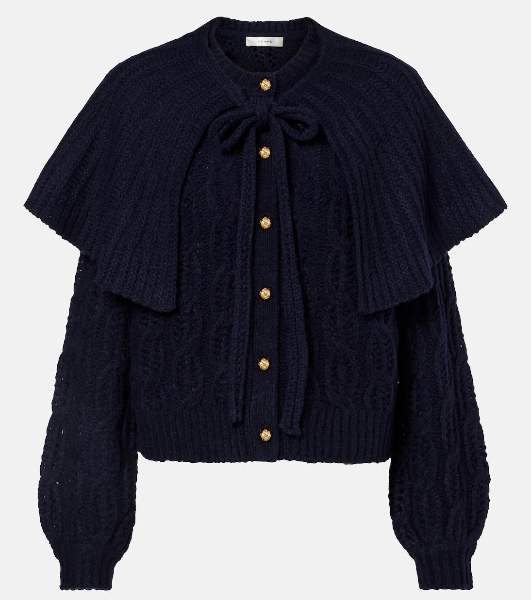 Frame - Caped wool-blend cardigan