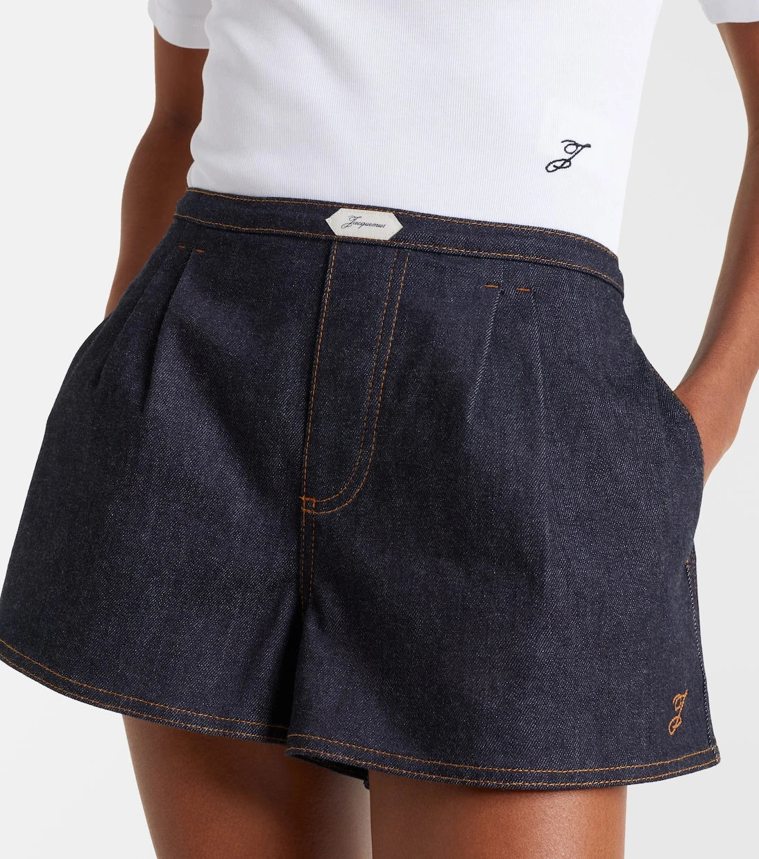 Jacquemus - Logo denim shorts