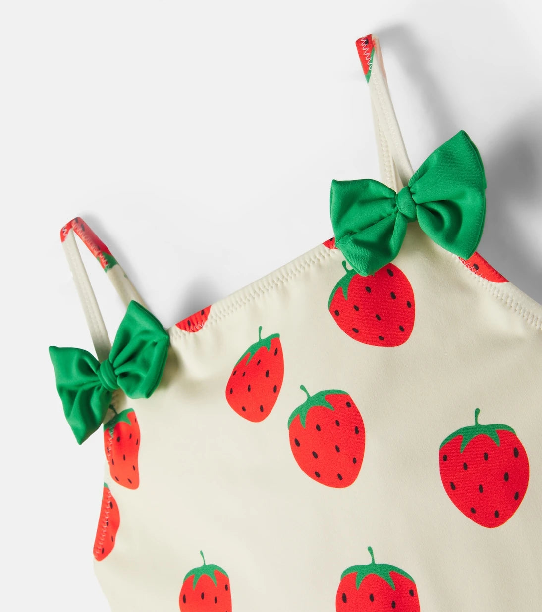 Mini Rodini - Strawberries bow-detail swimsuit
