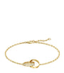 Yellow Gold and Diamond LOVE Chain Bracelet