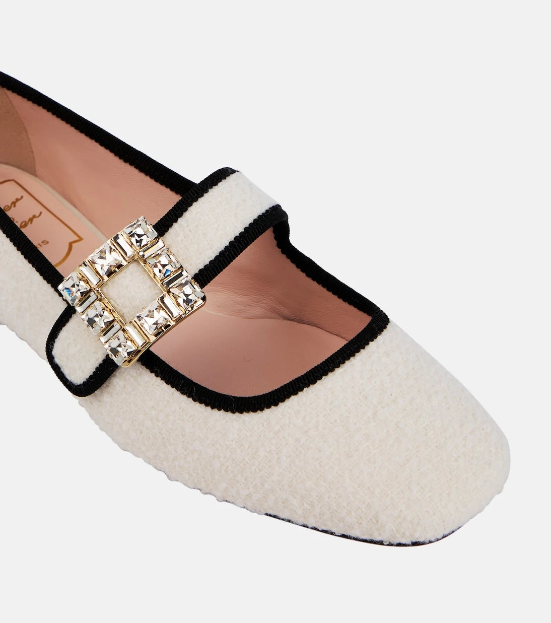 Roger Vivier - حذاء Très Vivier Babies المسطّح من قماش البوكليه